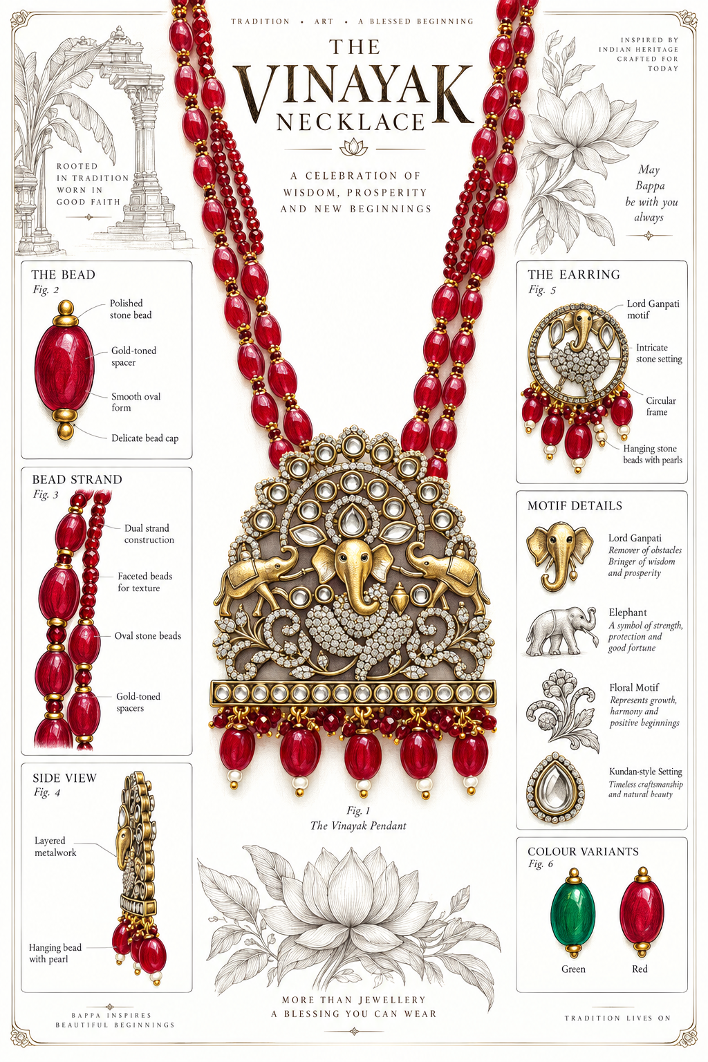 Vinayak Red Set