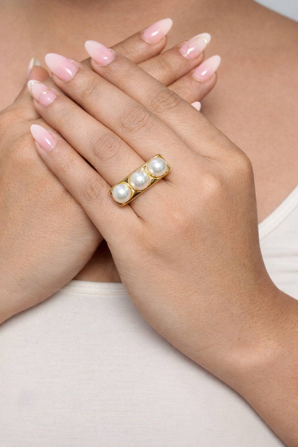 Trinity Pearl Ring