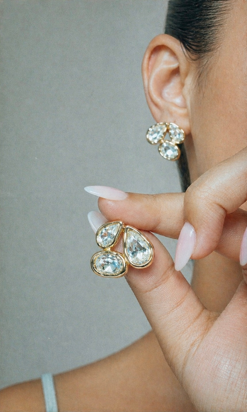 Valéa Crystal Cluster Earrings