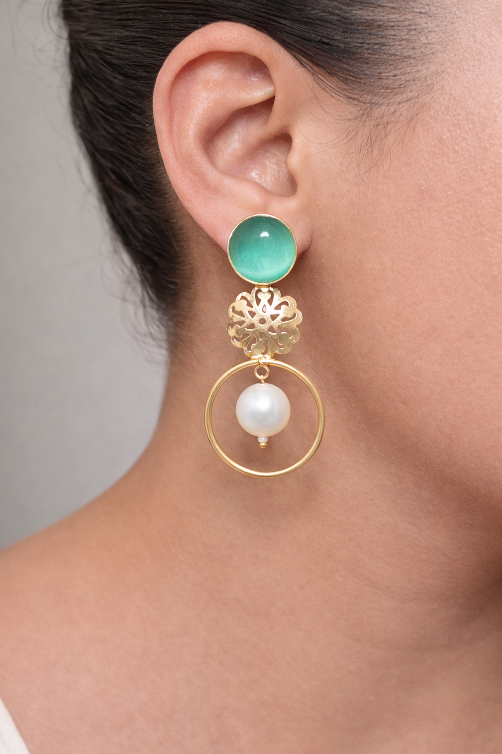 Celeste Pearl Drop Earrings