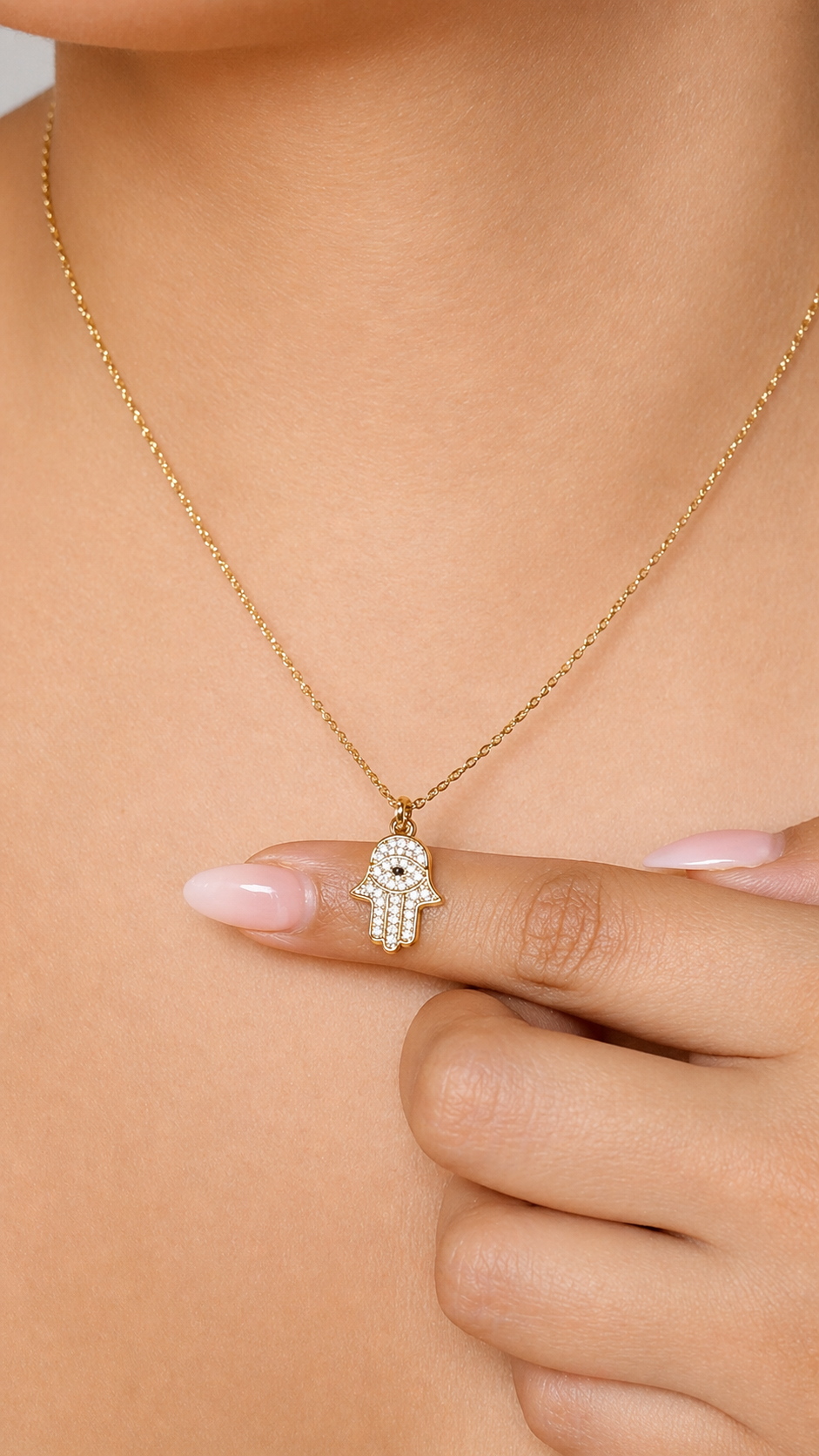 Zaria Hamsa Necklace Set