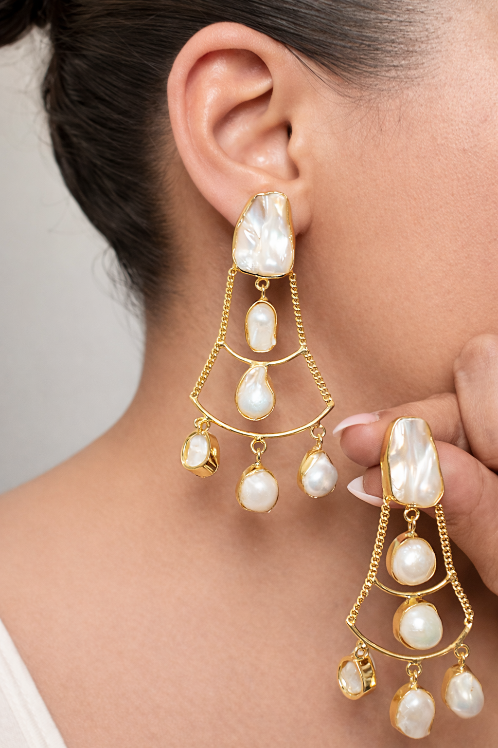Aurelia Pearl Cascade Earrings