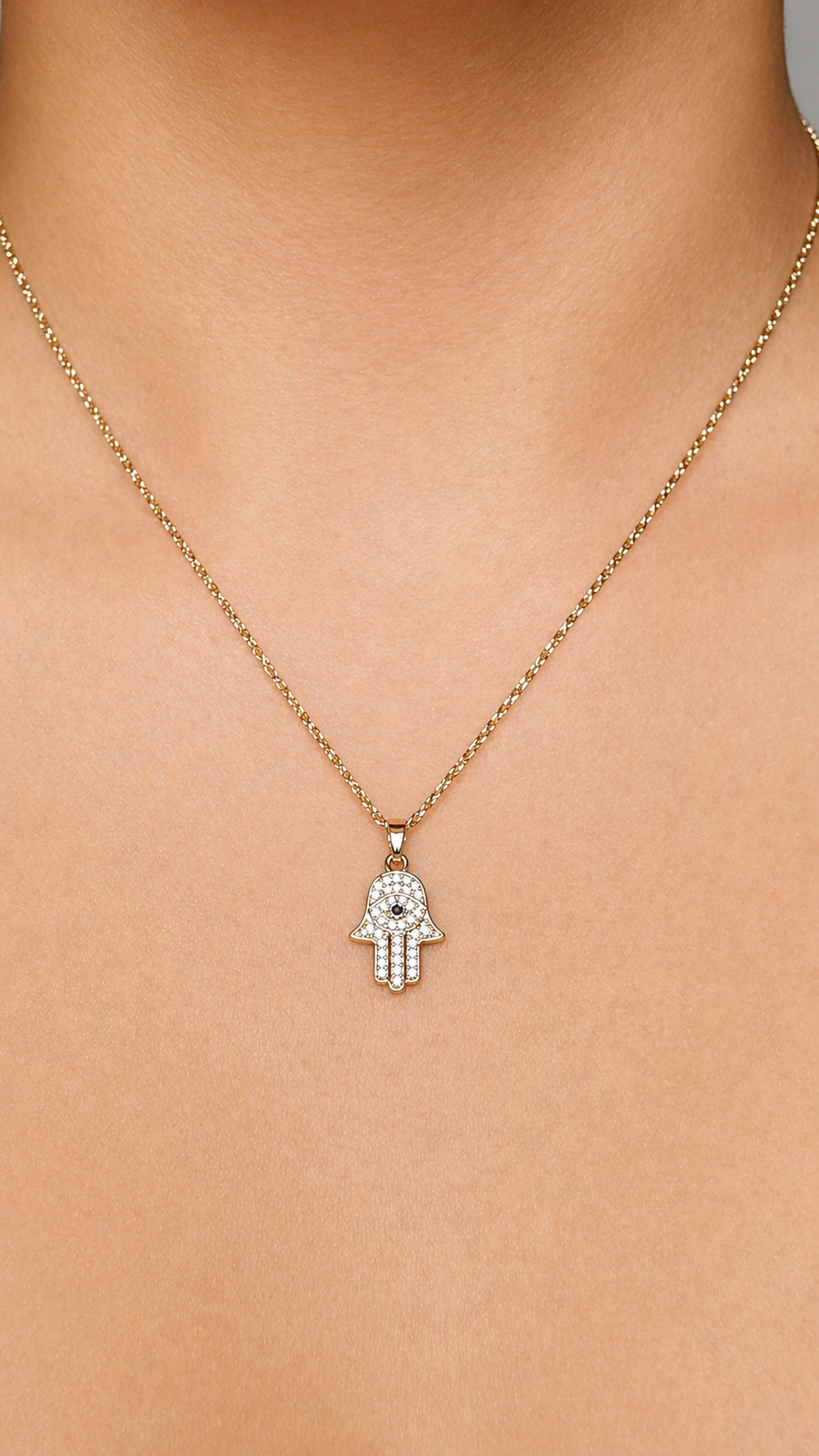 Zaria Hamsa Necklace Set