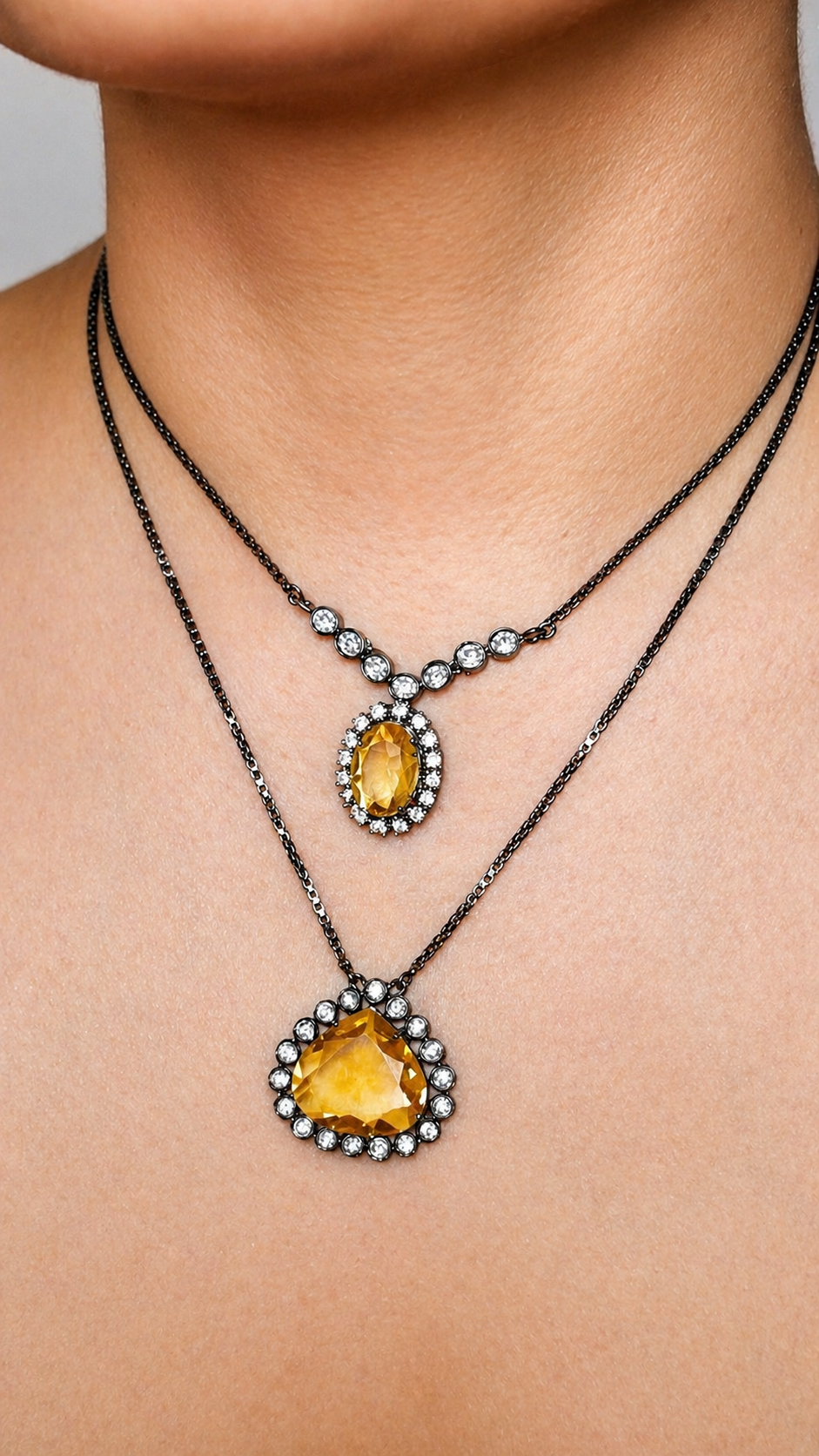 Noir Citrine Layers Set