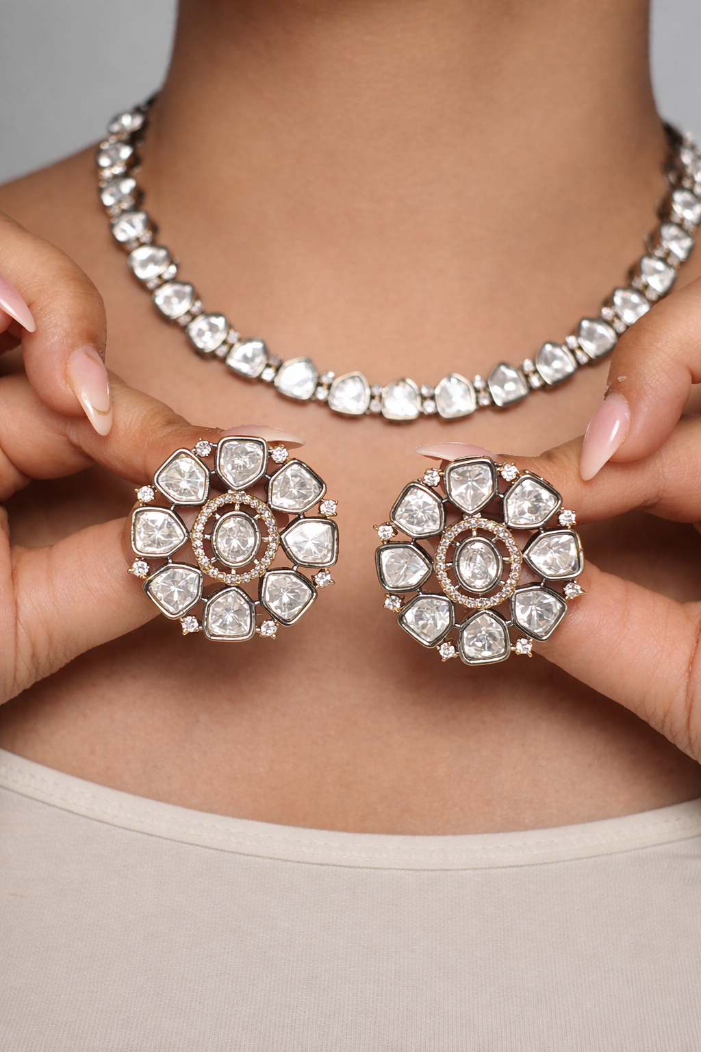 Rosette Polki Statement Set