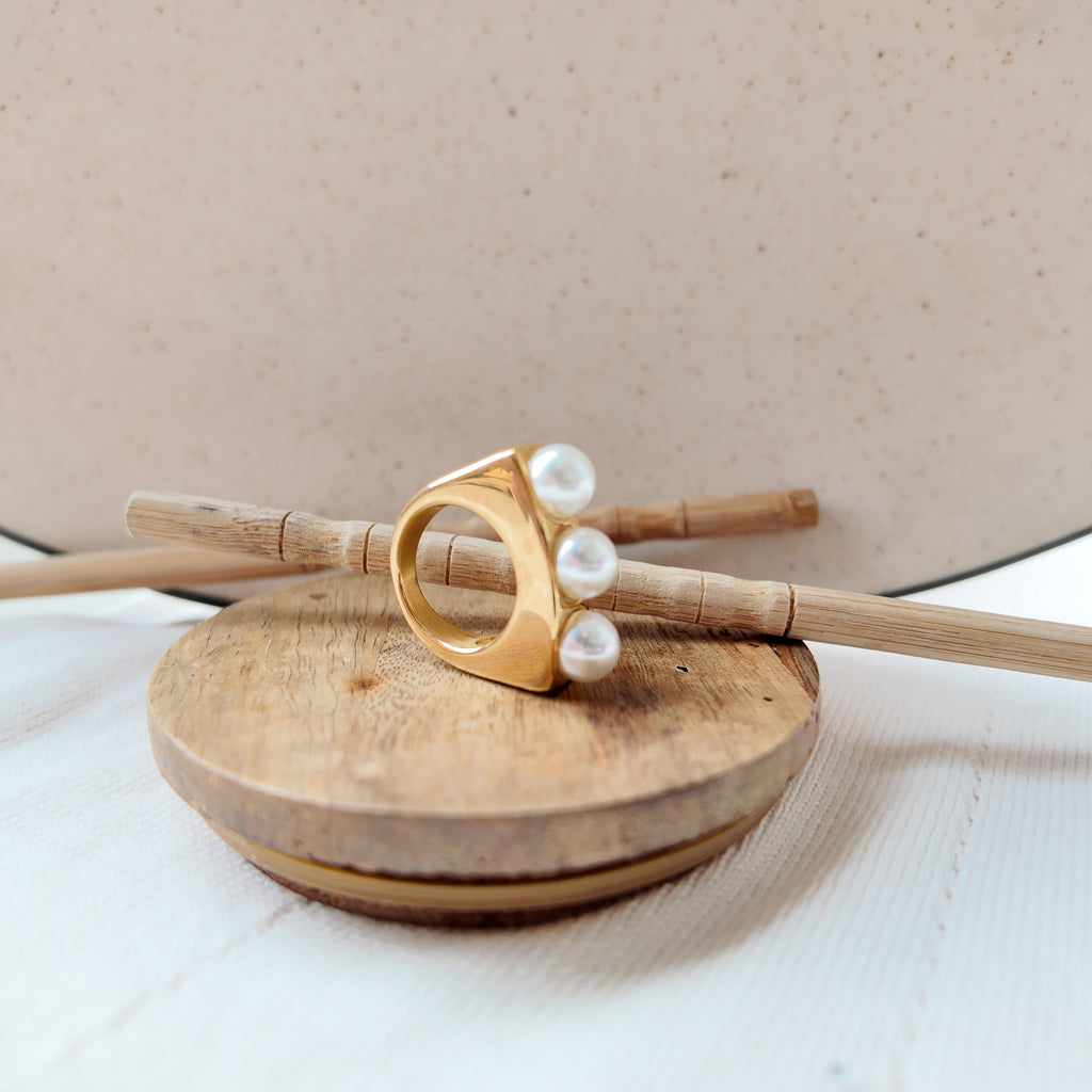 Trinity Pearl Ring