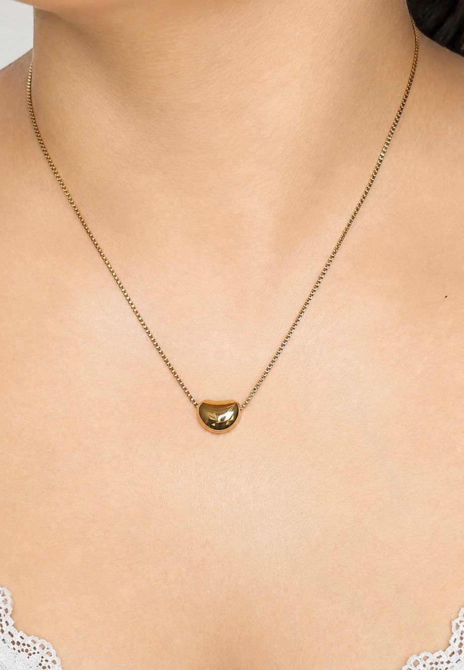 Grace Necklace - Minimalist Gold Pendant Design