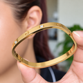 Celeste Rectangle Gold Studded Bracelet