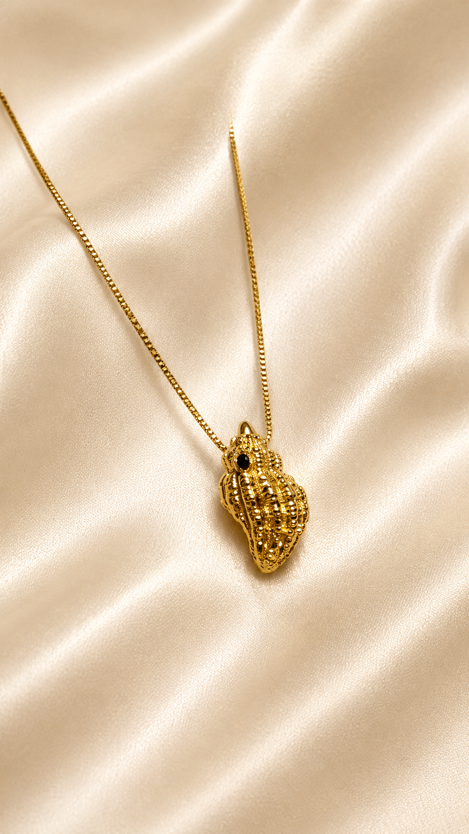 Ariel Ocean Necklace - Ornate Gold & Pearl Design