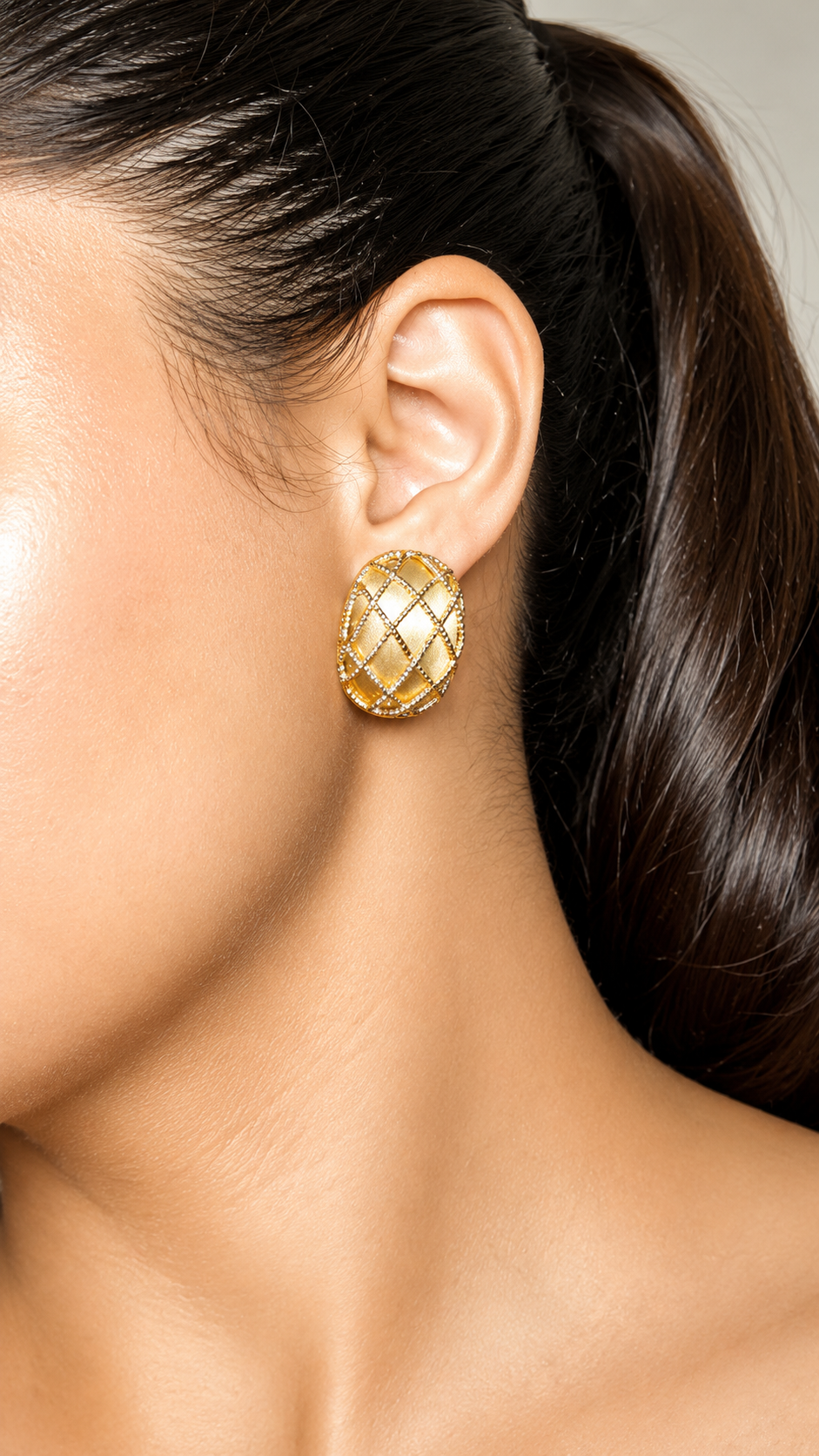 Gold Stud Earrings - Product Display