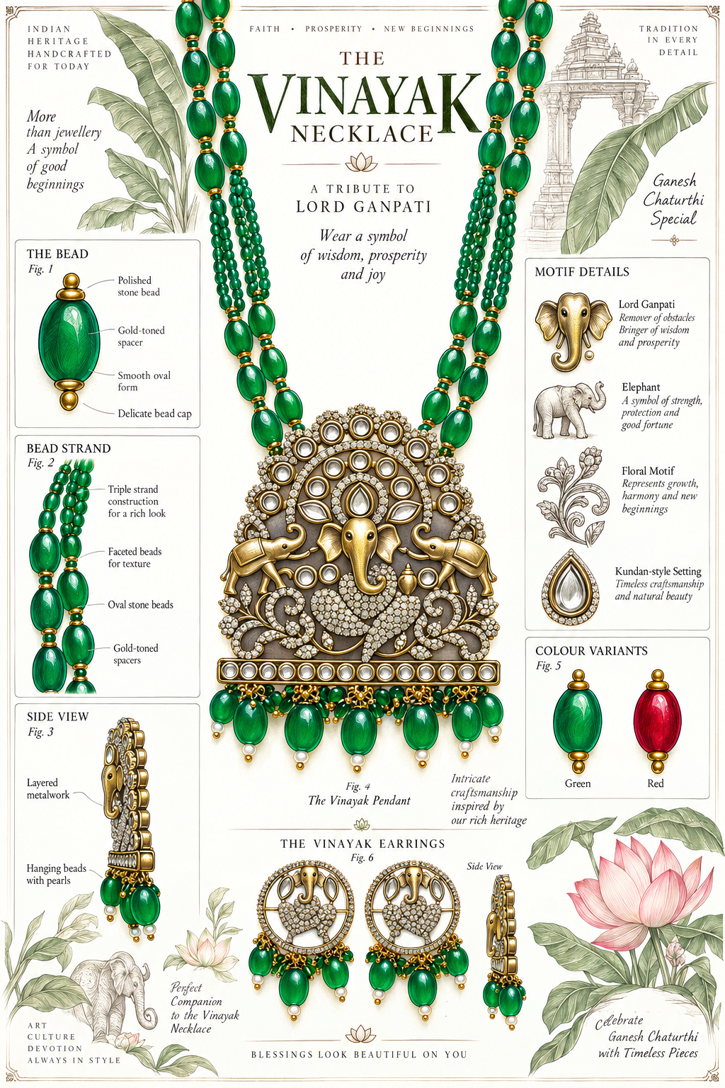 Vinayak Green Set styled view
